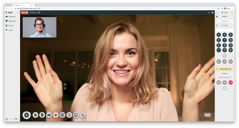 Video in Central Mode Unified Communications In addition to video calls, what if your team also communicates through phone calls and text chat? Interactive Powers allows you to consolidate all channels on one platform for your agents. Talk with voice and video, send messages and meet from a single point. In this way, you will have to pay less for integration and operation, and less time will be lost in changing the context for all your teams.