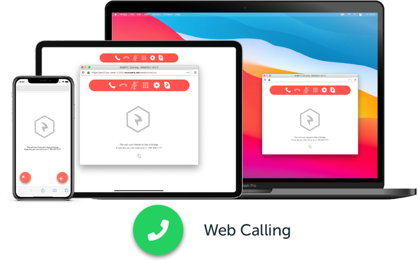 Web Dialer. Make calls from your web browser without the need for a phone number. Let your customers call your phone services directly from their computer or mobile phone (Firefox, Chrome, Safari, Opera,...) only with an Internet connection. They will appreciate being able to call you from anywhere via WIFI / 3G / 4G without incurring telephone charges and improving your service and support experience as well.