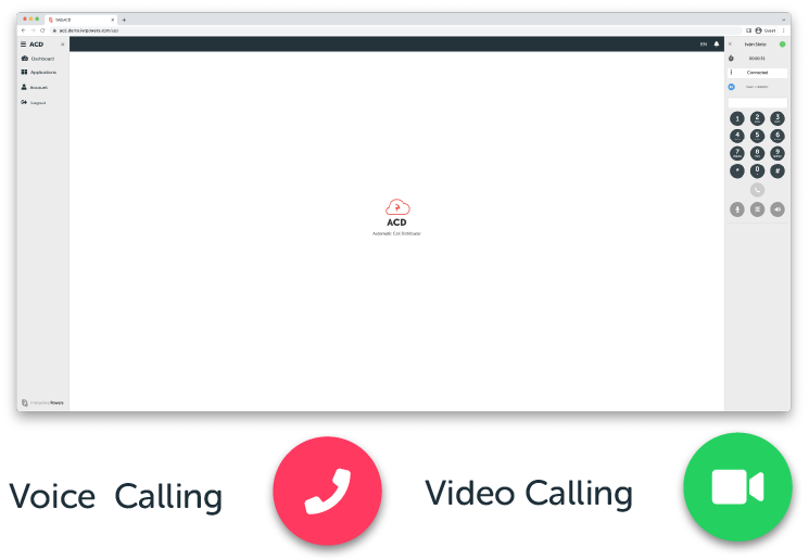 Call Center. Our Call Center solution is a responsive and multi-channel ACD / CTI web platform. It will allow you to manage all the attention of your agents, generating the rules, routing, statistics, time control of your incoming or outgoing call campaigns. This solution works stand-alone or connected to any of our RTC or IVR platforms.